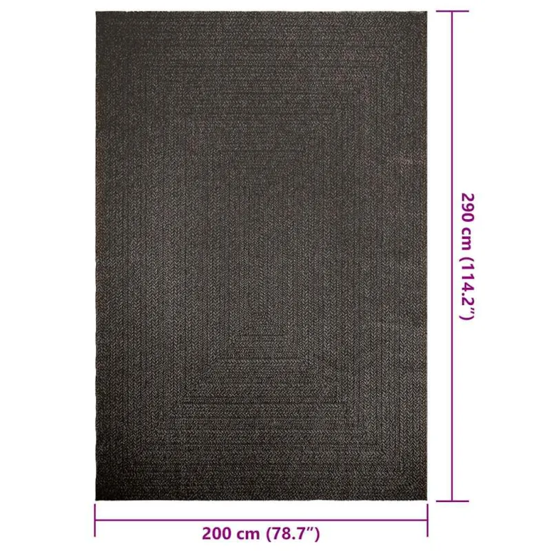 Kilimas ZIZUR, 200x290 cm, džiuto imitacija, vidaus ir lauko