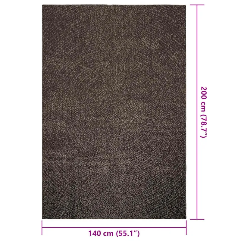 Kilimas ZIZUR, 140x200 cm, džiuto imitacija, vidaus ir lauko