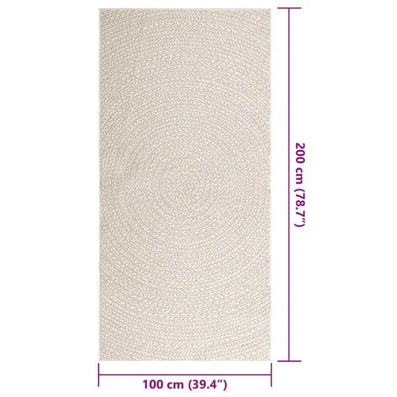 Kilimas ZIZUR, 100x200 cm, džiuto imitacija, vidaus ir lauko