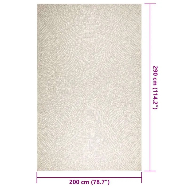 Kilimas ZIZUR, 200x290 cm, džiuto imitacija, vidaus ir lauko