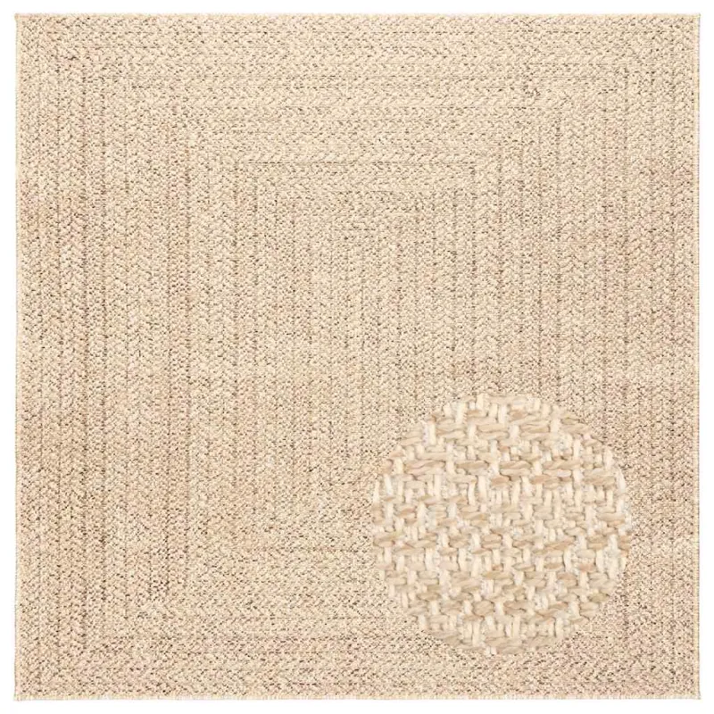 Kilimas ZIZUR, 120x120 cm, džiuto imitacija, vidaus ir lauko