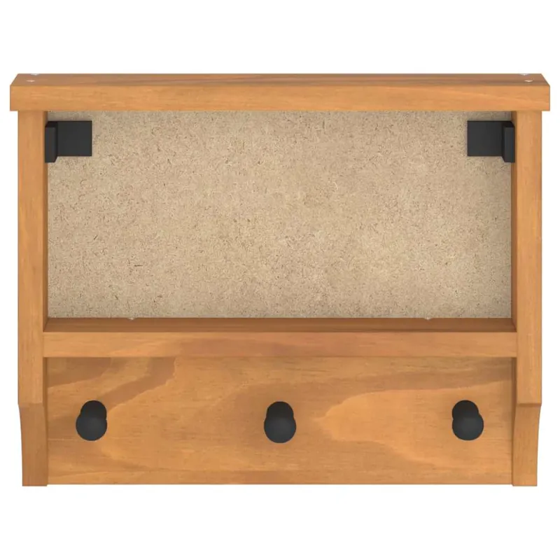 Sieninė kabykla "SANDNES" 45x12x35 cm medžio masyvo pušis