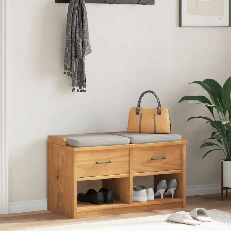 Prieškambario suoliukas SANDNES 87x40x50 pušies masyvo