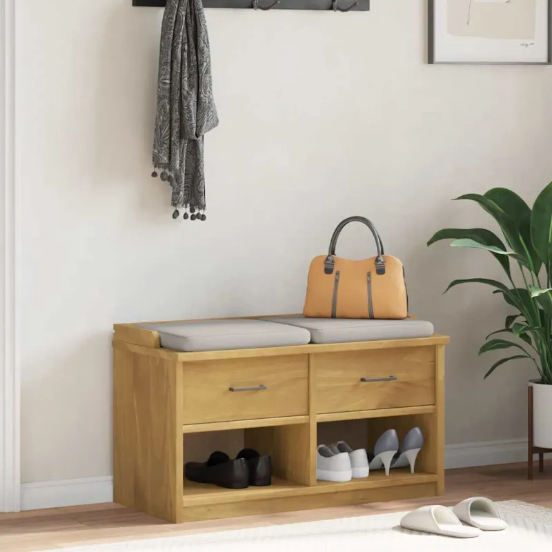 Prieškambario suoliukas SANDNES 87x40x50 pušies masyvo
