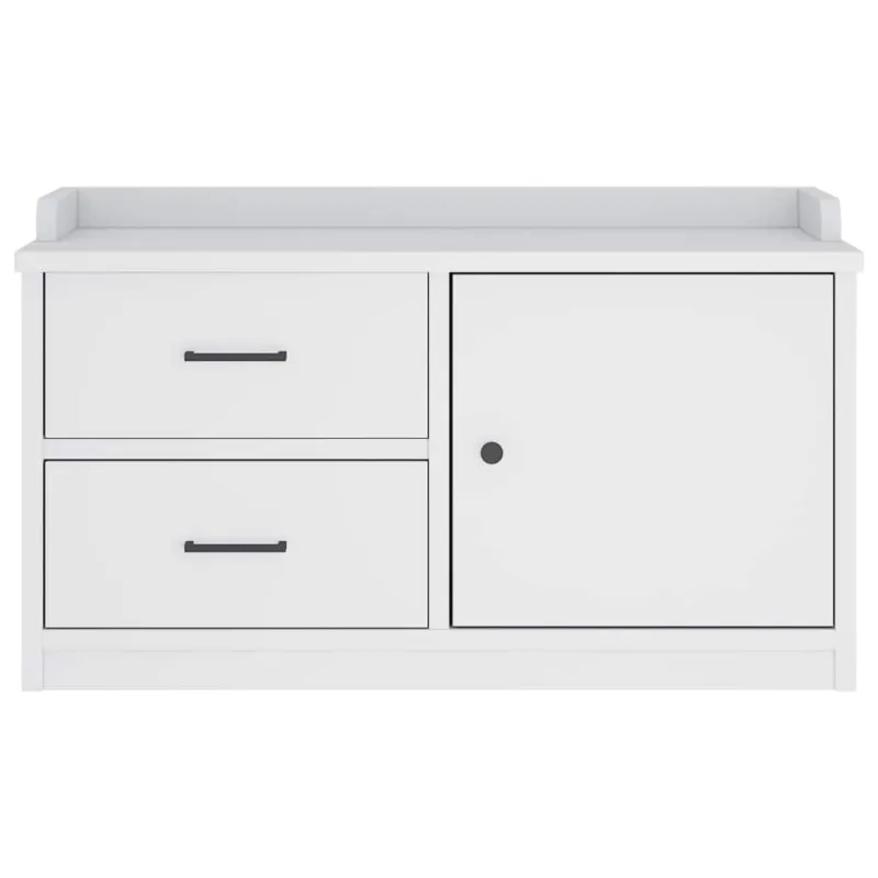 Prieškambario suoliukas SANDNES baltas 87x40x50 pušies masyvo