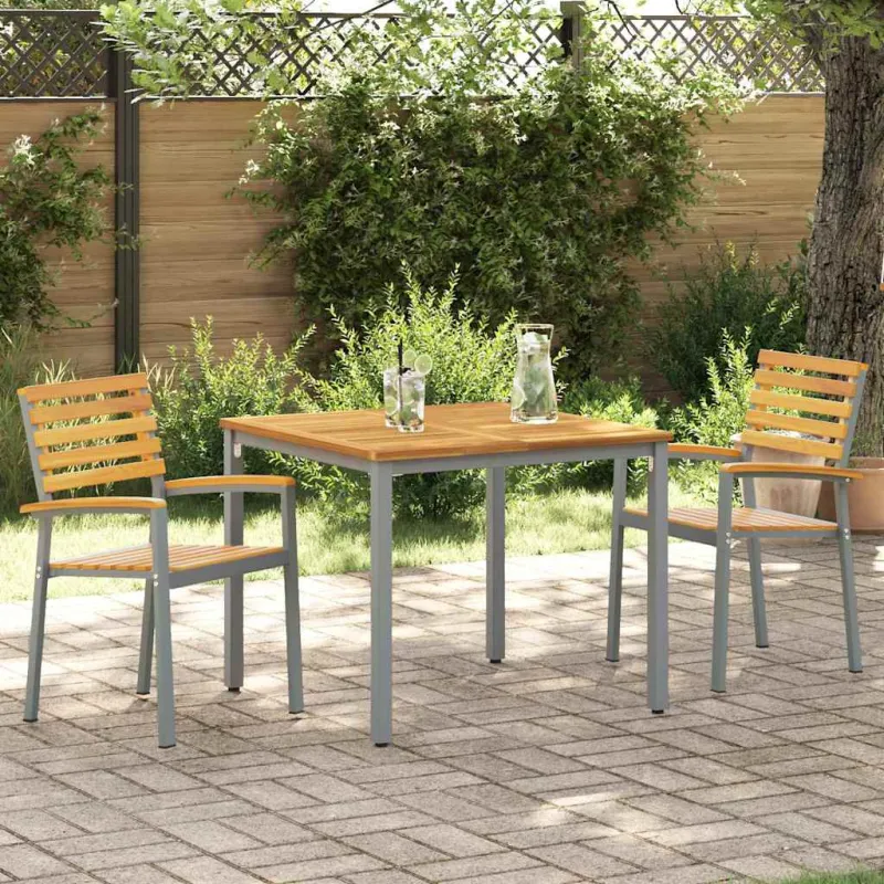 Sodo Kėdė 2 pcs Ruda 56 x 57 x 87 cm Kietos akacijos mediena