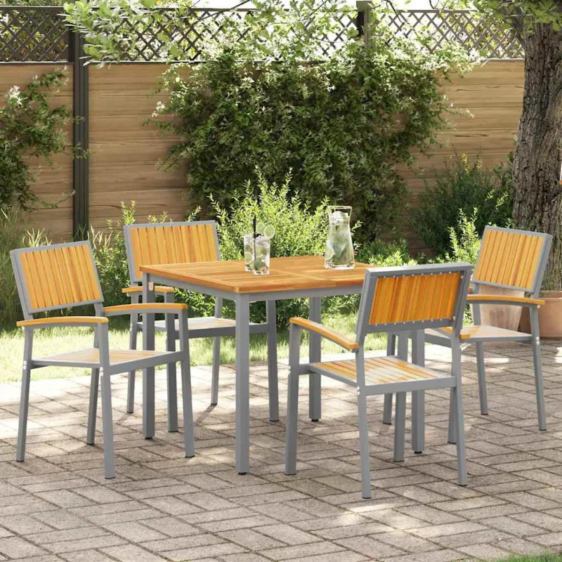 Susilankstantis krėslas 4 pcs Ruda 56 x 57 x 87 cm