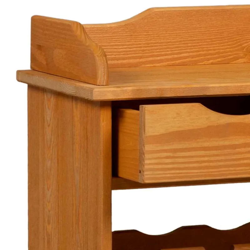 Vyno stovas Ruda 58 x 28 x 90 cm Kietos pušies mediena