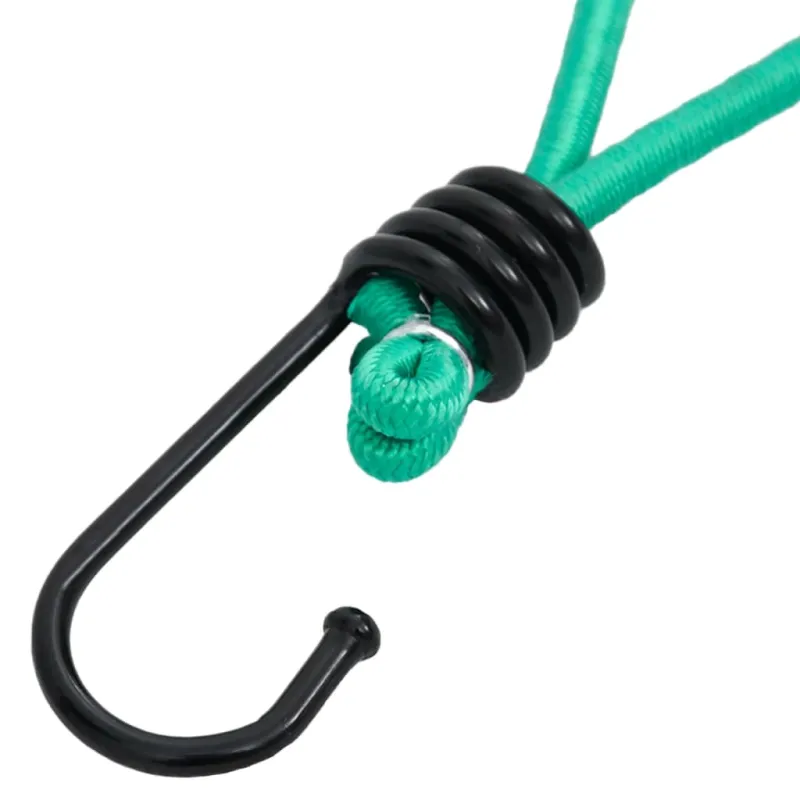Bungee virvelės su kabliukais, 20vnt., 15cm