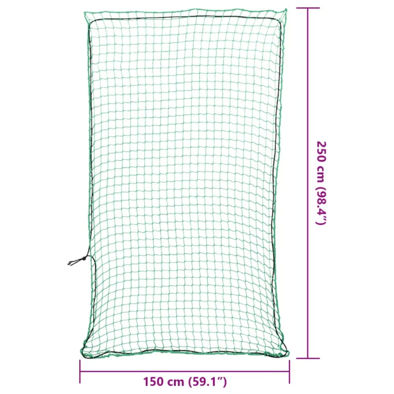 Tinklas priekabai su elastine virve, žalias, 2,5x1,5m, PP