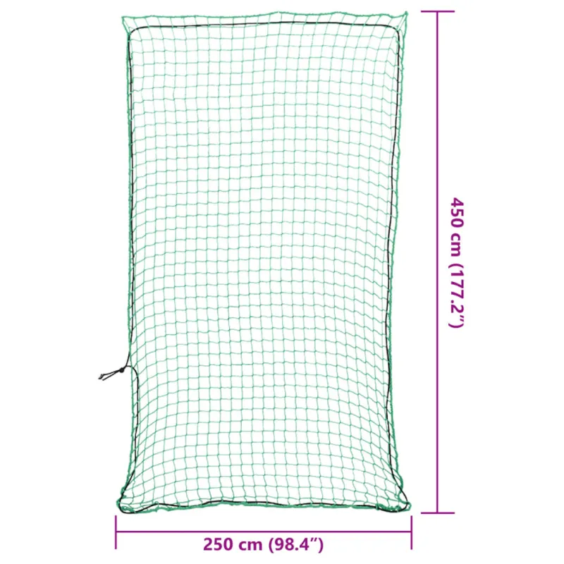 Priekabos tinklas su elastine virve, žalias, 4,5x2,5m, PP