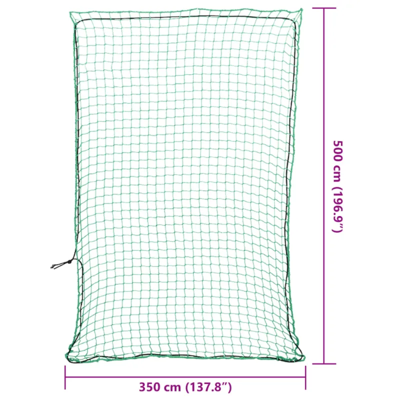 Priekabos tinklas su elastine virve, žalias, 5x3,5m, PP