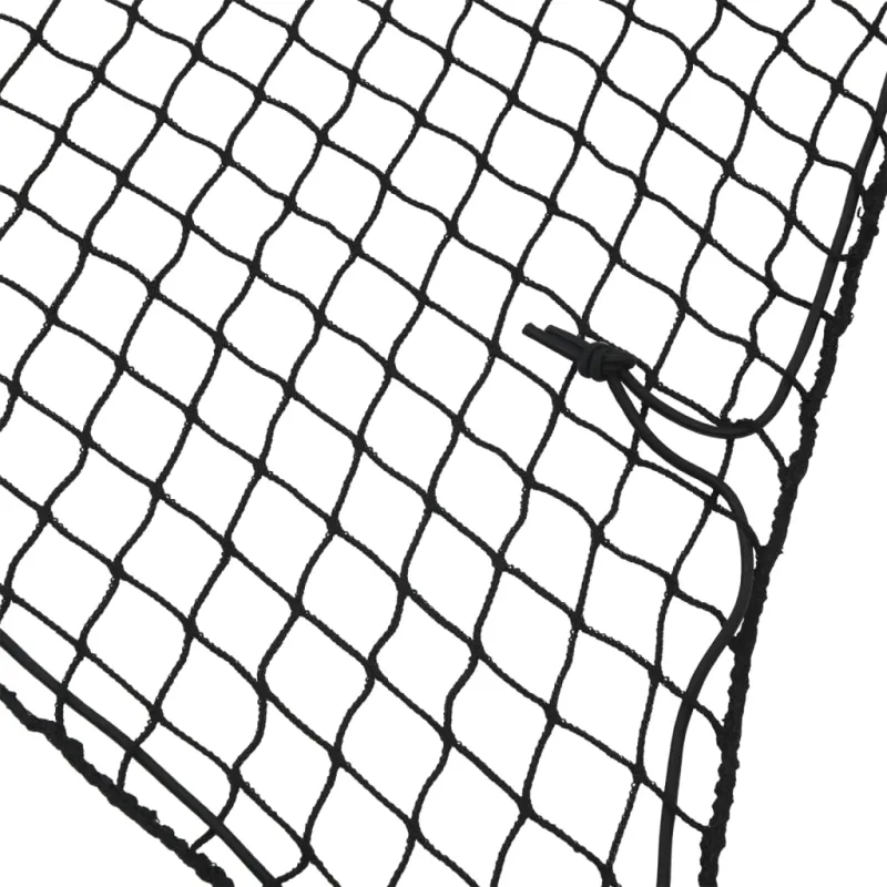 Priekabos tinklas su elastine virve, juodas, 4x3m, PP