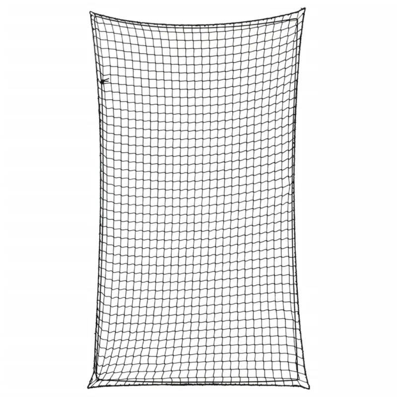 Priekabos tinklas su elastine virve, juodas, 6x3,5m, PP