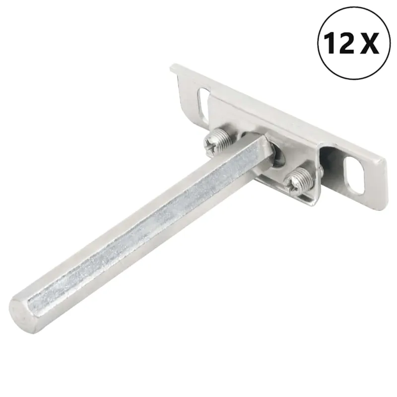 Plūduriuojančių lentynų laikikliai, 12 vnt., Ø12x100 mm, plieno