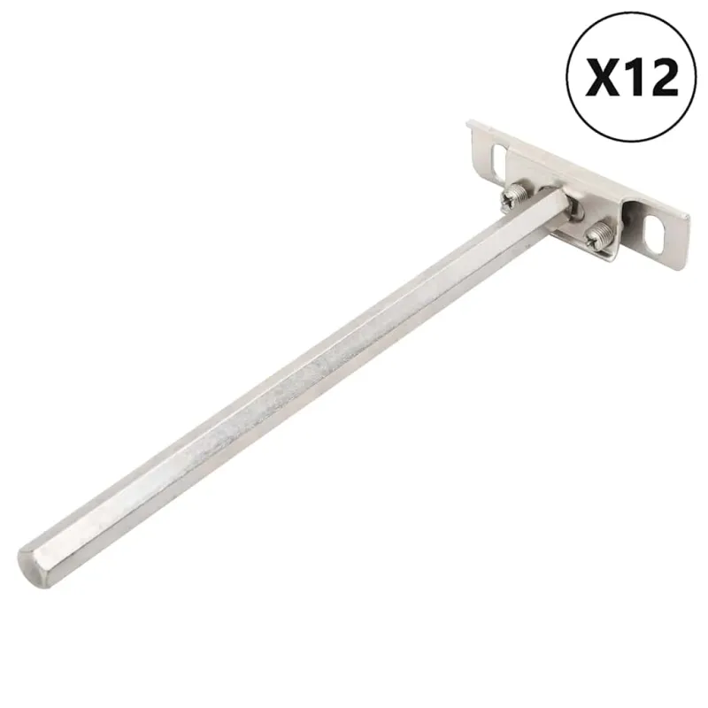 Plūduriuojančių lentynų laikikliai, 12 vnt., Ø12x200 mm, plieno