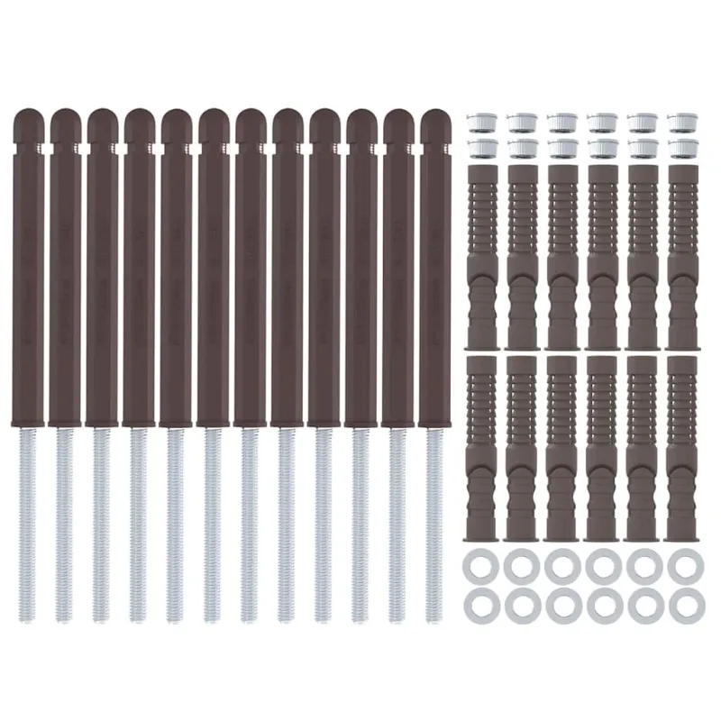 Svorio lentynų laikikliai 12 pcs Smėlio Ø12 x 190 mm Plienas