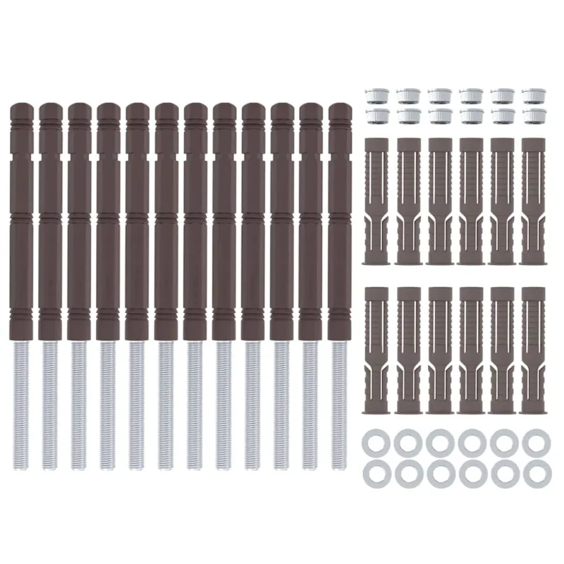 Svorio lentynų laikikliai 12 pcs Smėlio Ø14 x 210 mm Plienas