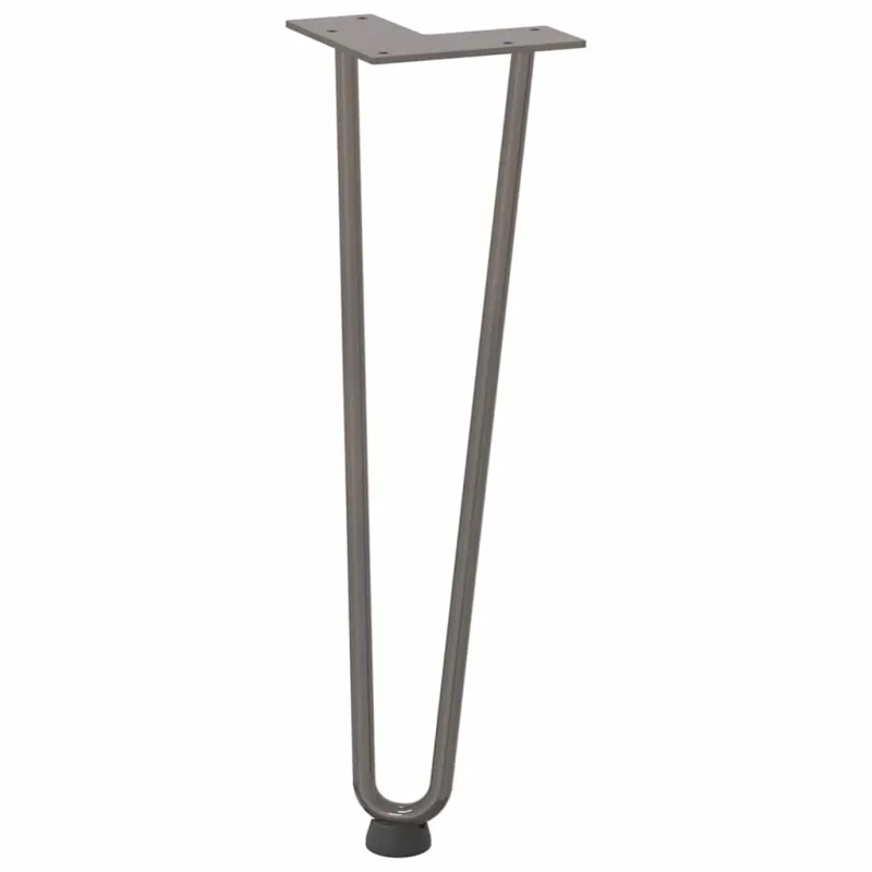 Kavos staliuko kojelės, 4 vnt., natūralus plienas, 42 cm, tvirtas plienas