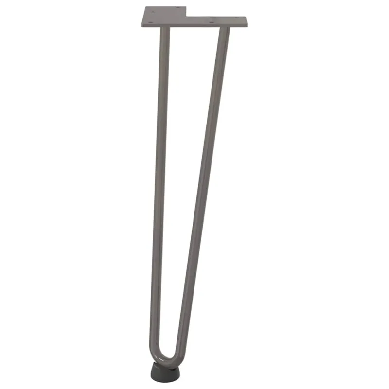 Kavos staliuko kojelės, 4 vnt., natūralus plienas, 42 cm, tvirtas plienas