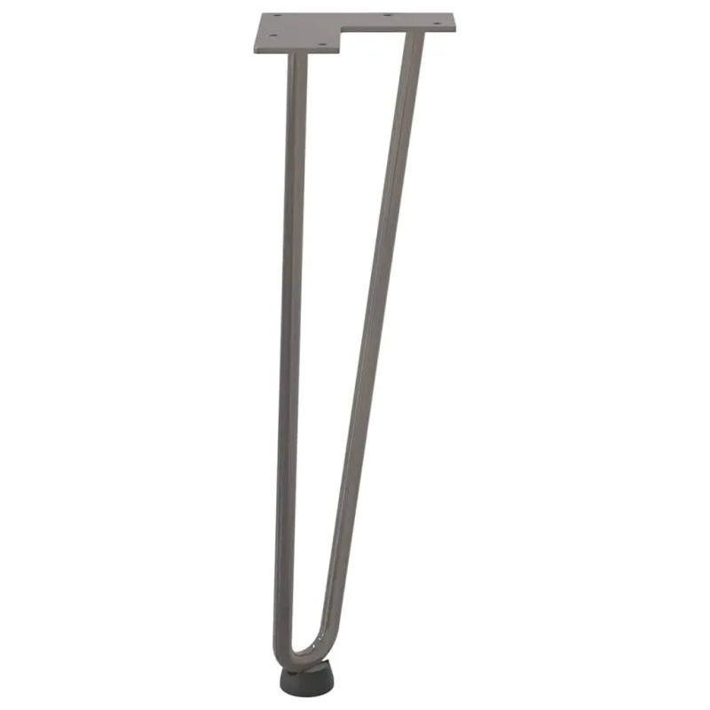 Kavos staliuko kojelės, 4 vnt., natūralus plienas, 42 cm, tvirtas plienas