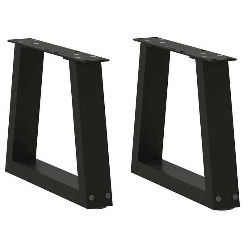 Kavos staliuko kojelės, V formos, 2 vnt., juodos, 30x(30-31,3) cm, plienas