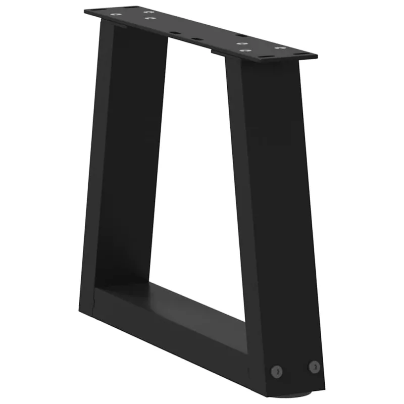 Kavos staliuko kojelės, V formos, 2 vnt., juodos, 40x(30-31,3) cm, plienas