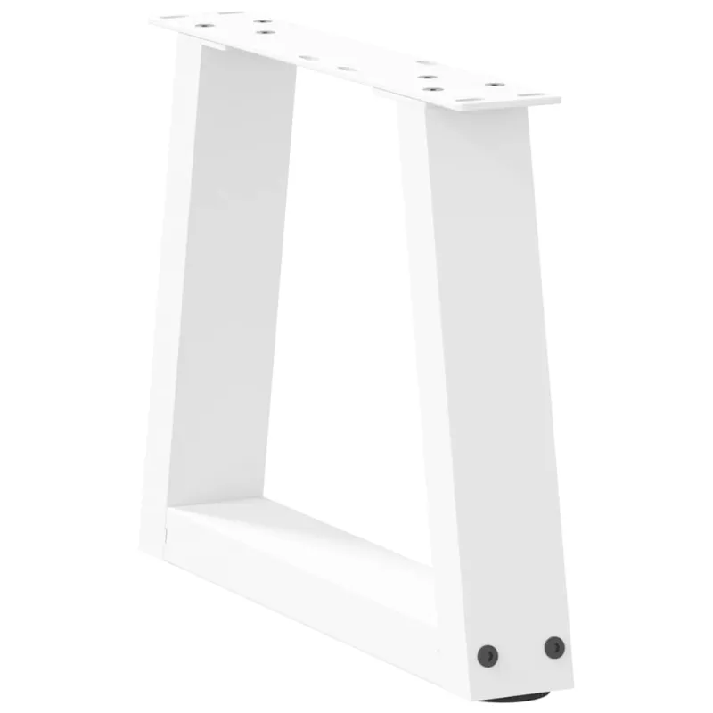 Kavos staliuko kojelės, V formos, 2 vnt., baltos, 40x(30-31,3) cm, plienas