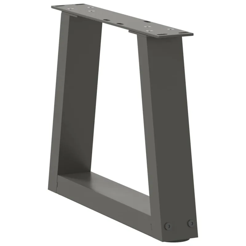 Kavos staliuko kojelės, V formos, 2 vnt., antracito spalvos, 40x(30-31,3) cm, plienas