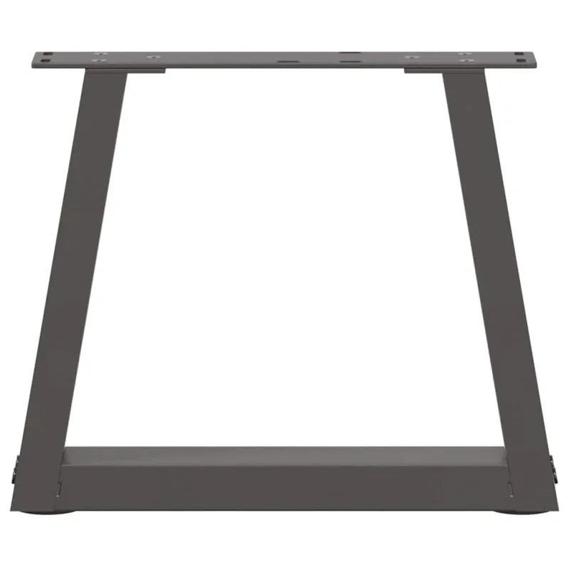 Kavos staliuko kojelės, V formos, 2 vnt., antracito spalvos, 40x(30-31,3) cm, plienas