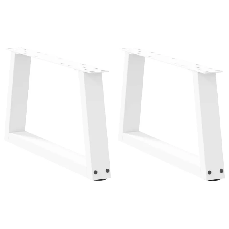 Kavos staliuko kojelės, V formos, 2 vnt., baltos, 50x(30-31,3) cm, plienas