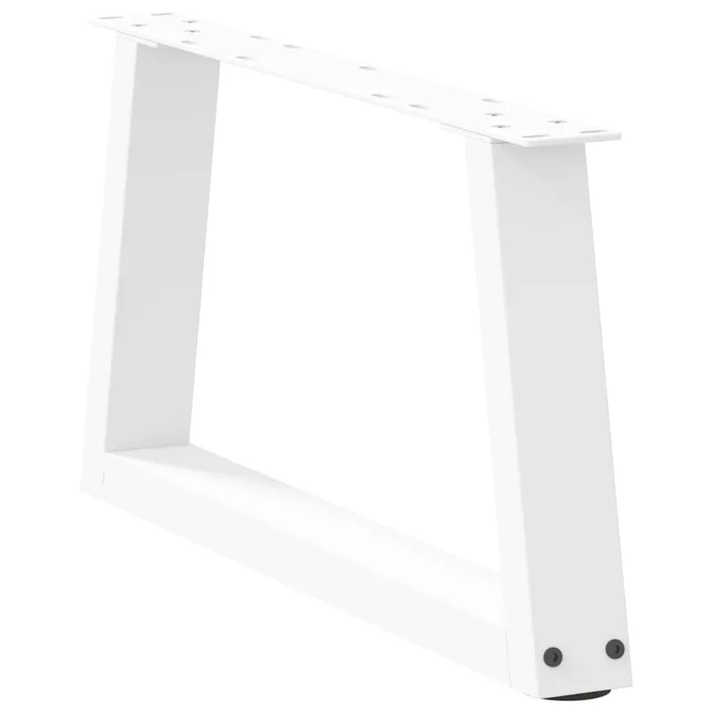 Kavos staliuko kojelės, V formos, 2 vnt., baltos, 50x(30-31,3) cm, plienas