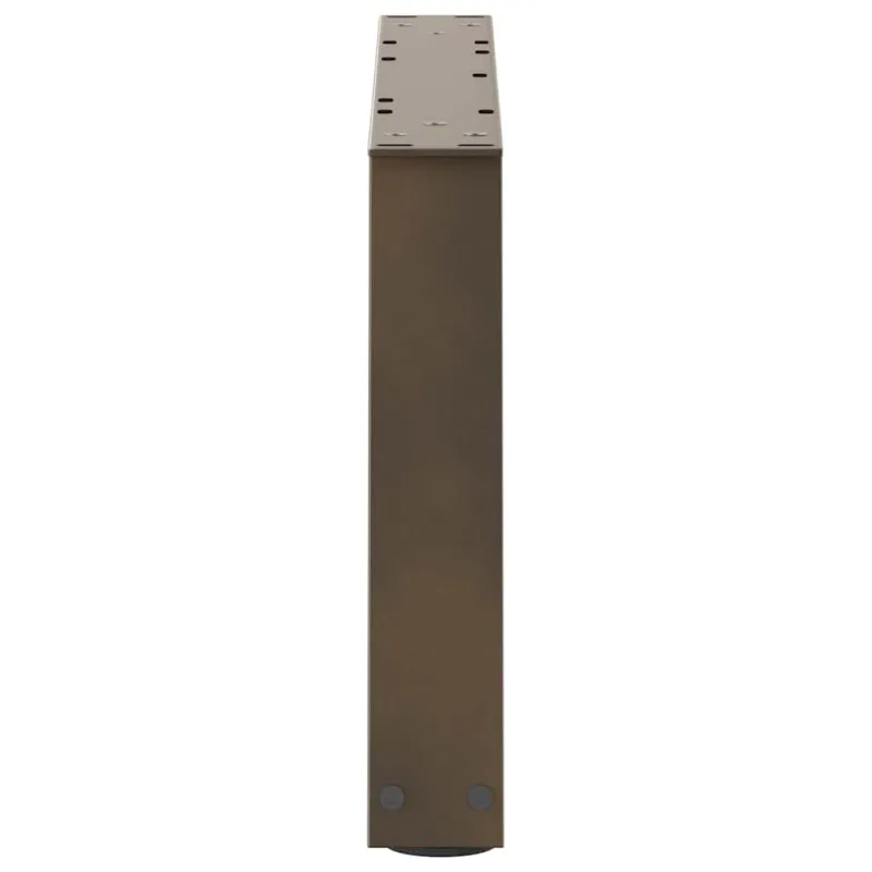 Kavos staliuko kojelės, V formos, 2 vnt., natūralus plienas, 50x(30-31,3) cm, plienas