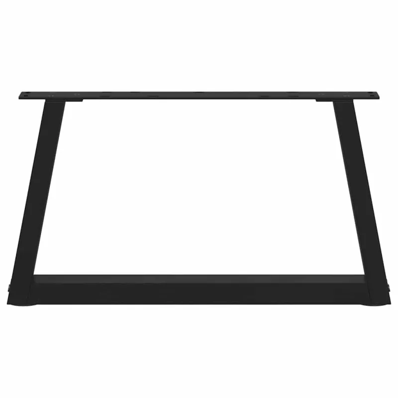 Kavos staliuko kojelės, V formos, 2 vnt., juodos, 60x(30-31,3) cm, plienas