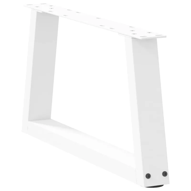 Kavos staliuko kojelės, V formos, 2 vnt., baltos, 60x(30-31,3) cm, plienas