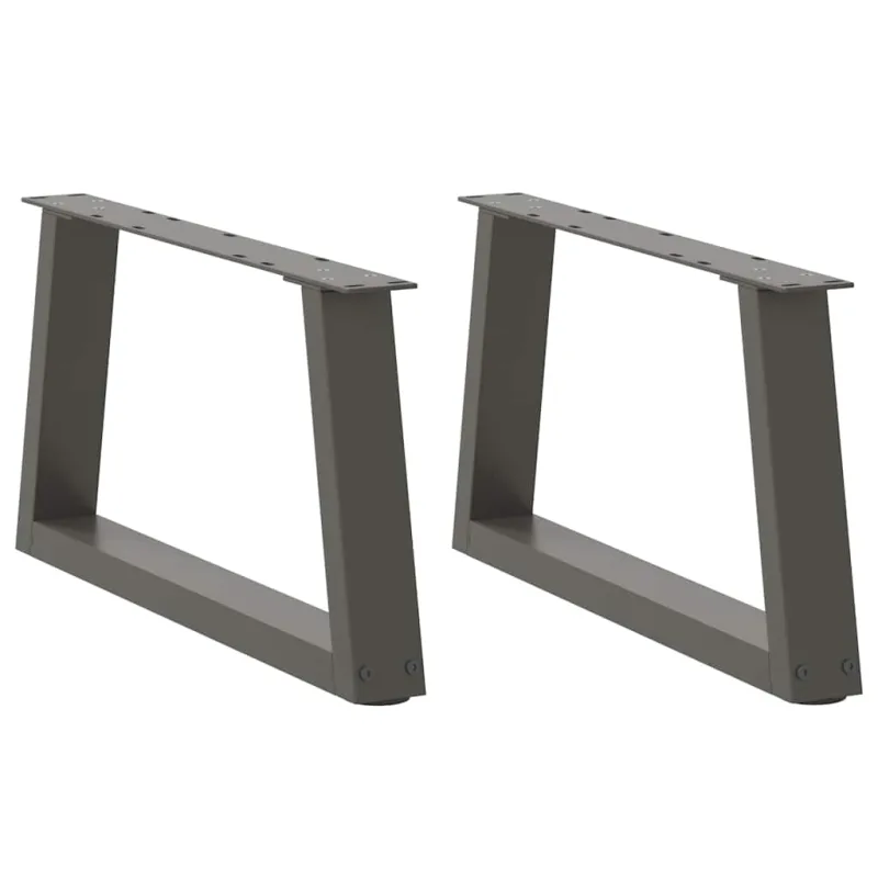 Kavos staliuko kojelės, V formos, 2 vnt., antracito spalvos, 60x(30-31,3) cm, plienas