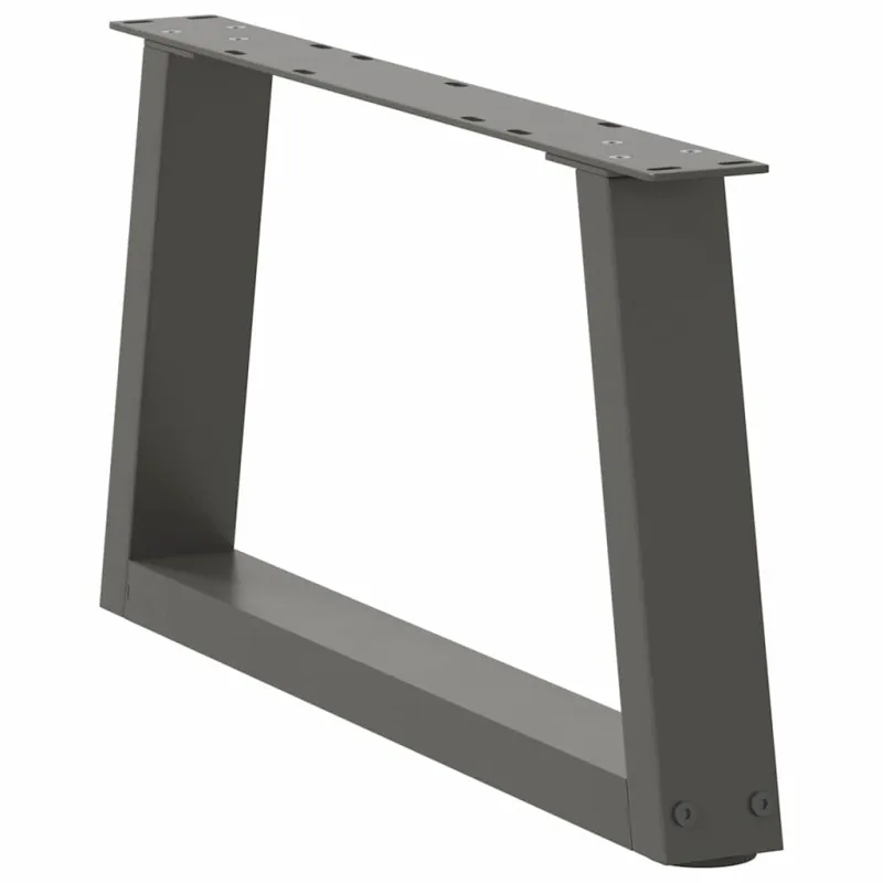 Kavos staliuko kojelės, V formos, 2 vnt., antracito spalvos, 60x(30-31,3) cm, plienas