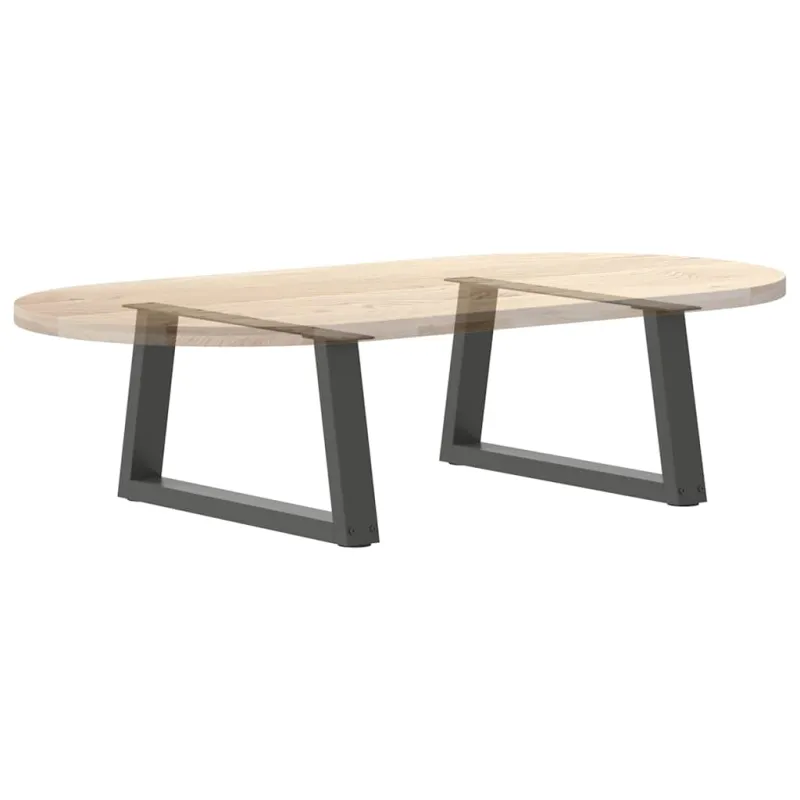 Kavos staliuko kojelės, V formos, 2 vnt., antracito spalvos, 60x(30-31,3) cm, plienas