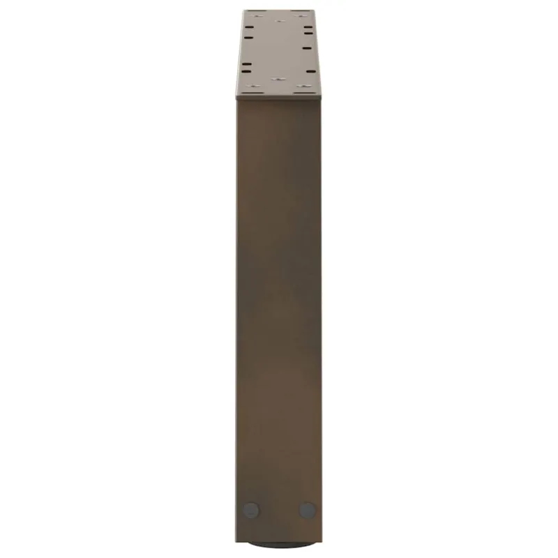 Kavos staliuko kojelės, V formos, 2 vnt., natūralus plienas, 60x(30-31,3) cm, plienas