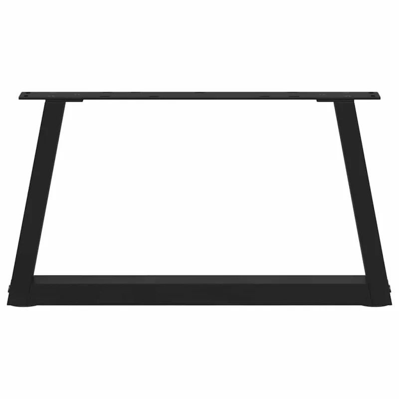 Kavos staliuko kojelės, V formos, 2 vnt., juodos, 70x(30-31,3) cm, plienas
