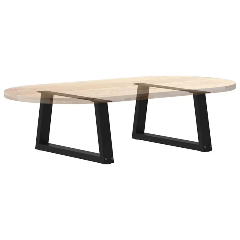 Kavos staliuko kojelės, V formos, 2 vnt., juodos, 70x(30-31,3) cm, plienas