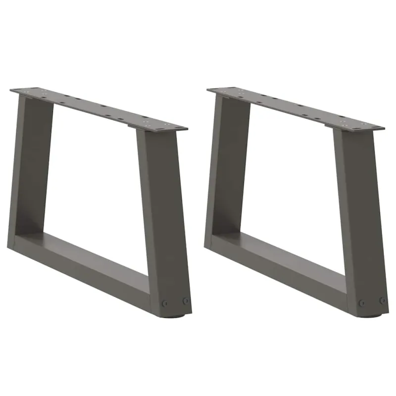 Kavos staliuko kojelės, V formos, 2 vnt., antracito spalvos, 70x(30-31,3) cm, plienas