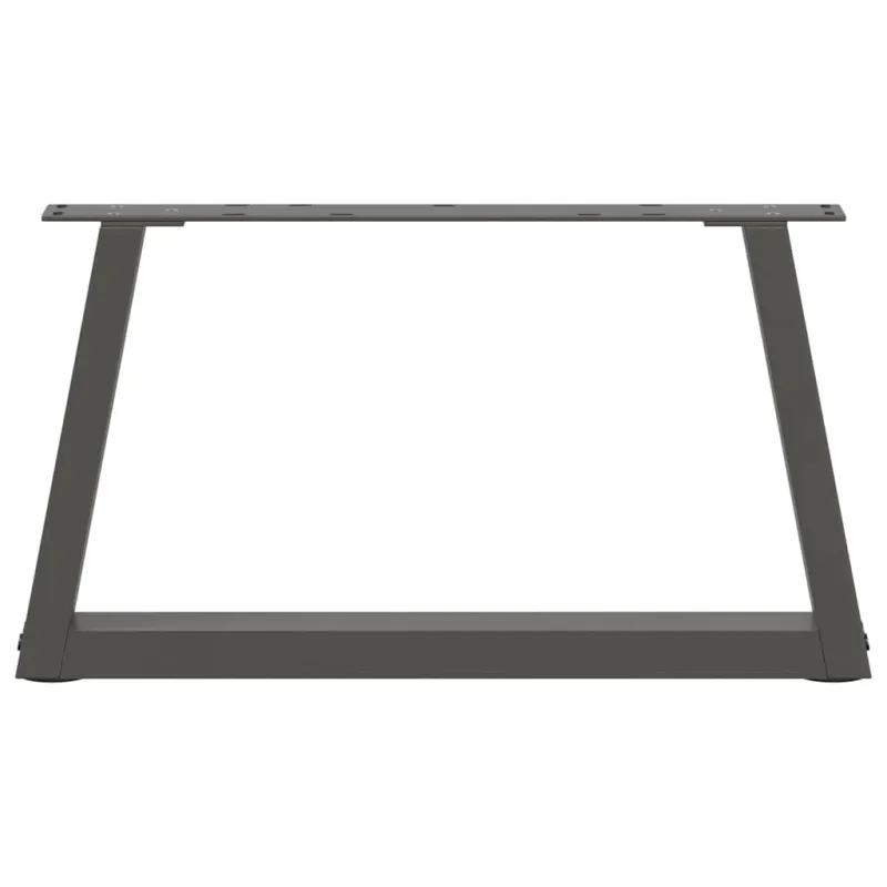 Kavos staliuko kojelės, V formos, 2 vnt., antracito spalvos, 70x(30-31,3) cm, plienas