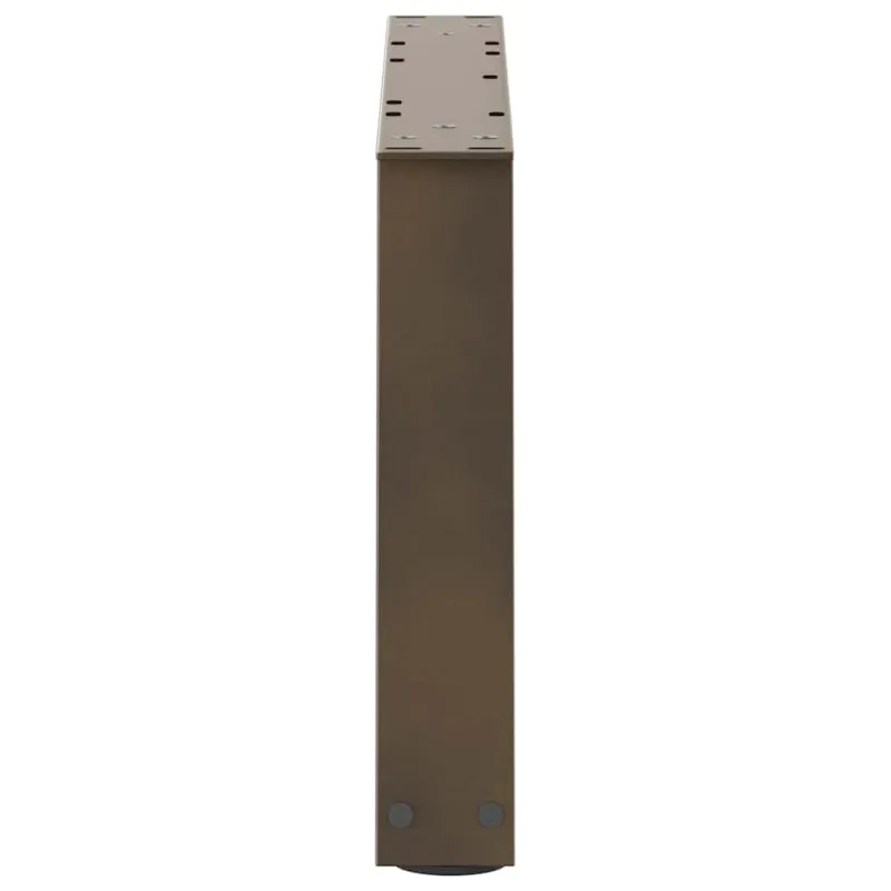 Kavos staliuko kojelės, V formos, 2 vnt., natūralus plienas, 70x(30-31,3) cm, plienas