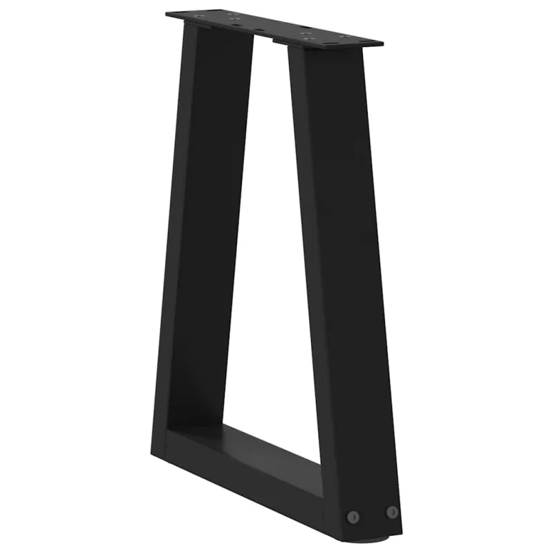 Kavos staliuko kojelės, V formos, 2 vnt., juodos, 28x(42-43,3) cm, plienas