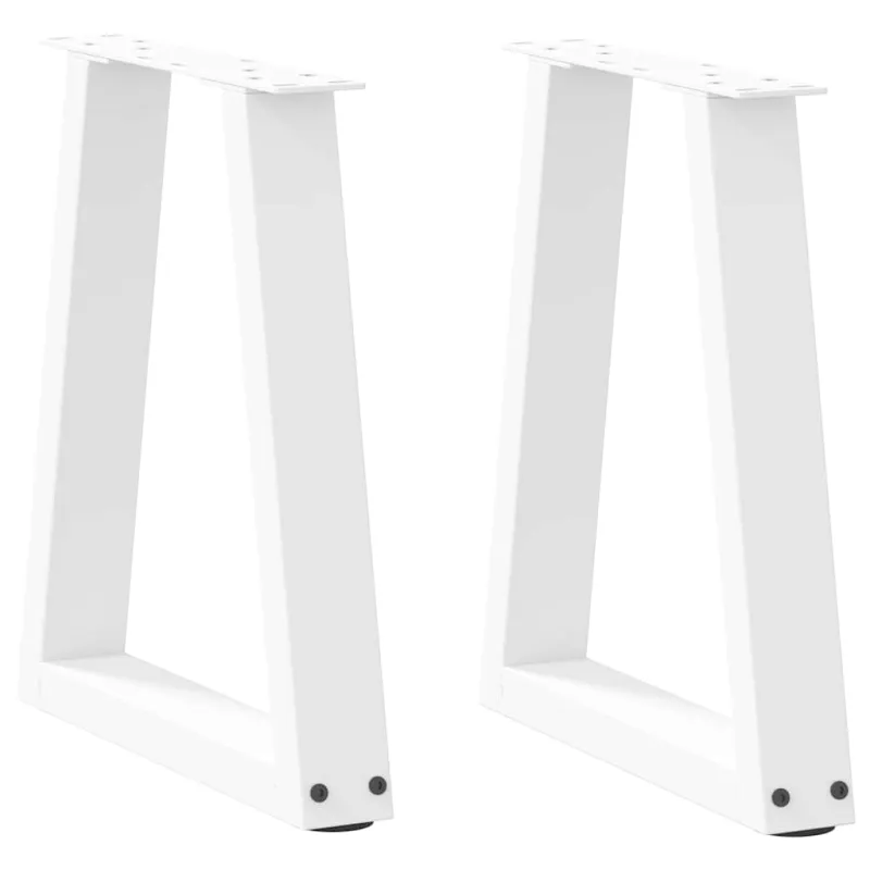 Kavos staliuko kojelės, V formos, 2 vnt., baltos, 28x(42-43,3) cm, plienas