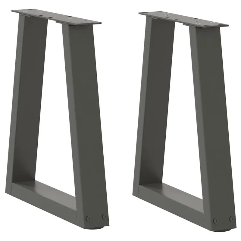 Kavos staliuko kojelės, V formos, 2 vnt., antracito spalvos, 28x(42-43,3) cm, plienas