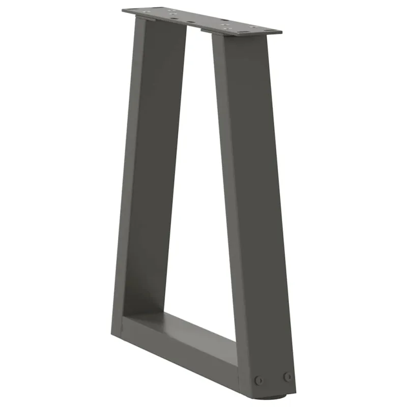 Kavos staliuko kojelės, V formos, 2 vnt., antracito spalvos, 28x(42-43,3) cm, plienas