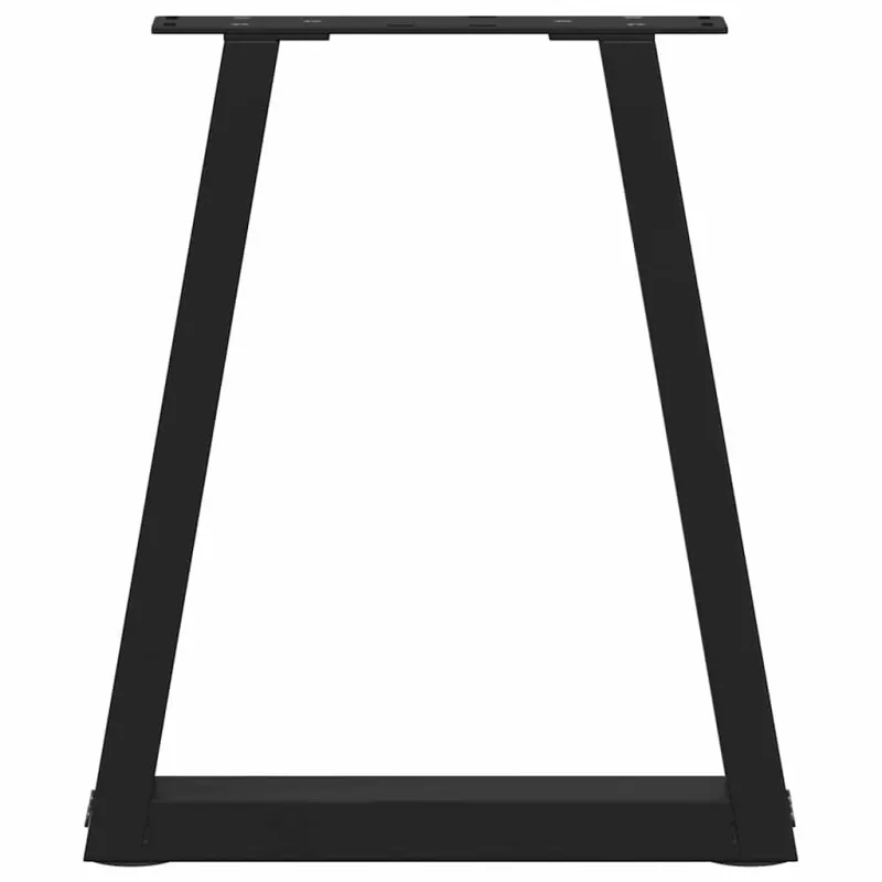 Kavos staliuko kojelės, V formos, 2 vnt., juodos, 38x(42-43,3) cm, plienas