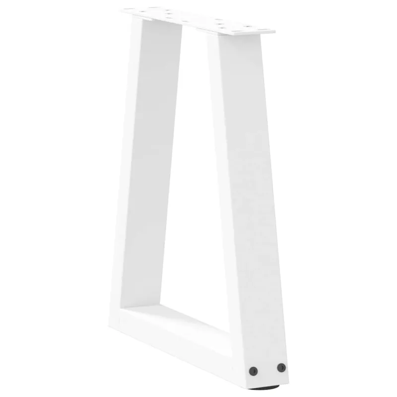 Kavos staliuko kojelės, V formos, 2 vnt., baltos, 38x(42-43,3) cm, plienas